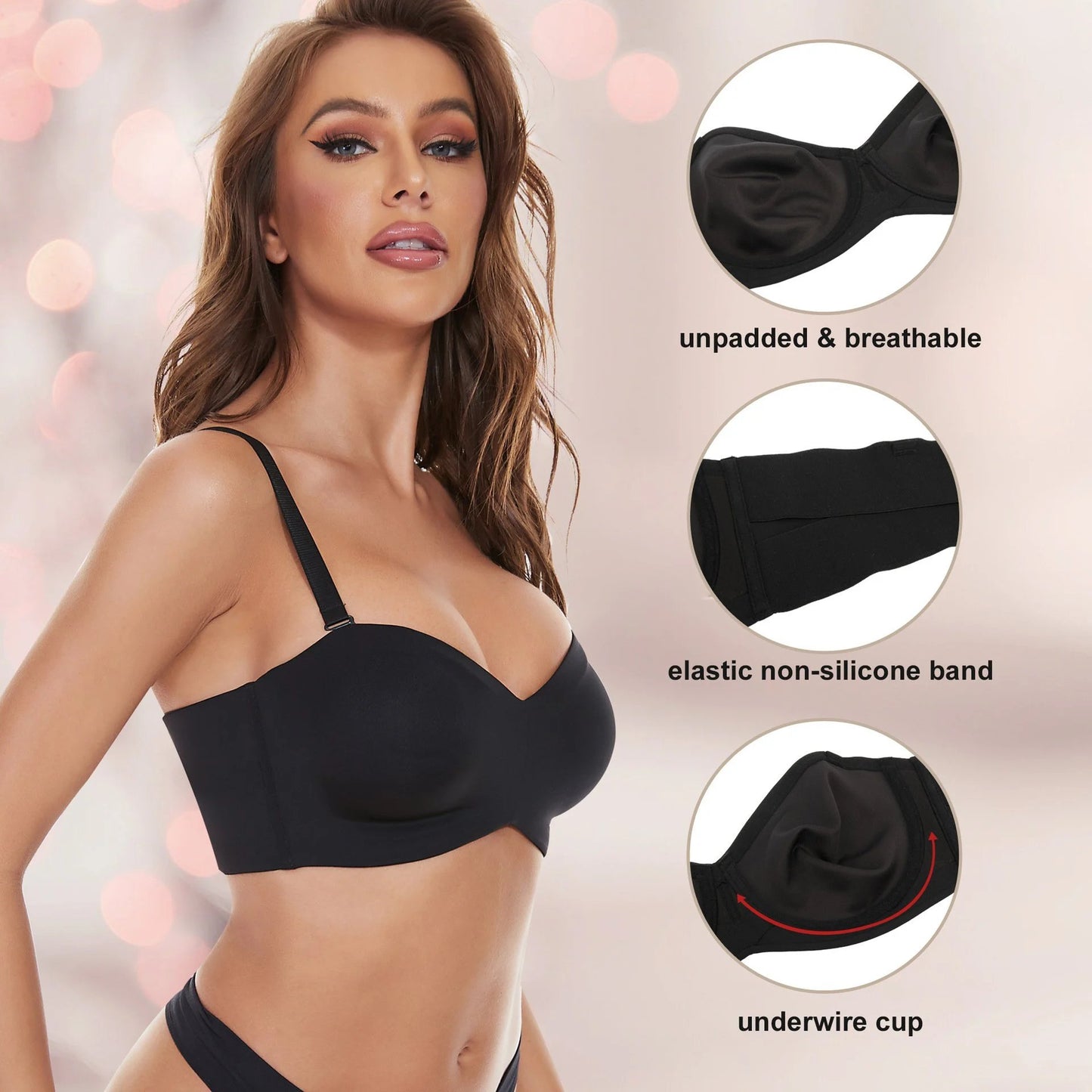 BandFit™ Full Support Non-Slip Convertible Bandeau Bra