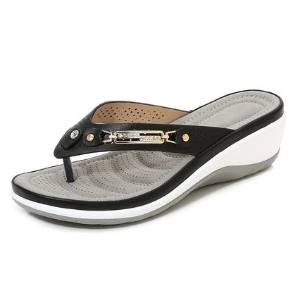 Women's Casual Buckle Flip-Flops