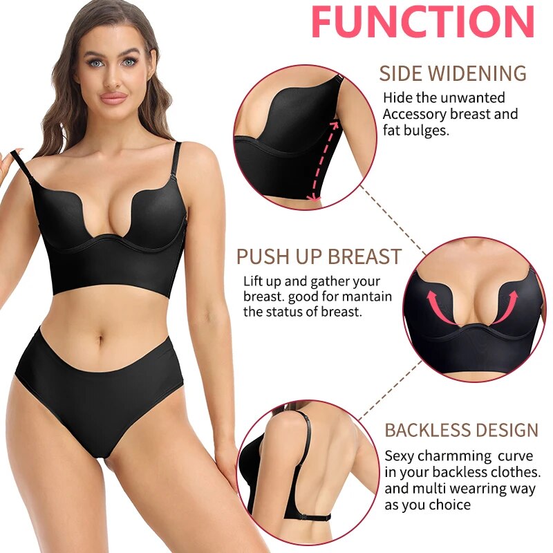 SecretPlunge™ Sexy U-shaped Backless Bra