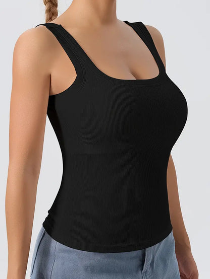 Dawndesslo™ Sports Tank Top With Detachable Chest Pad