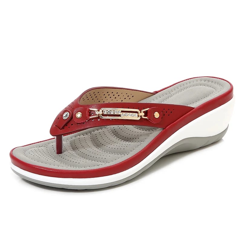 Women's Casual Buckle Flip-Flops