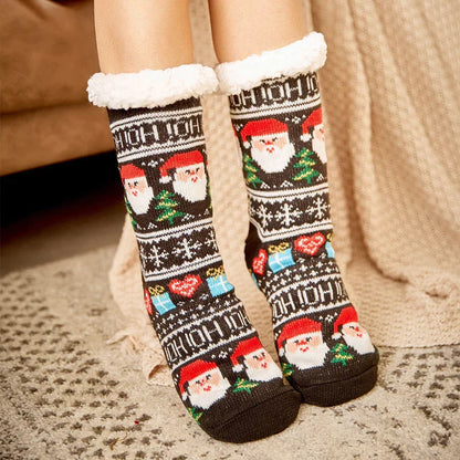 Christmas Lamb Wool Floor Socks