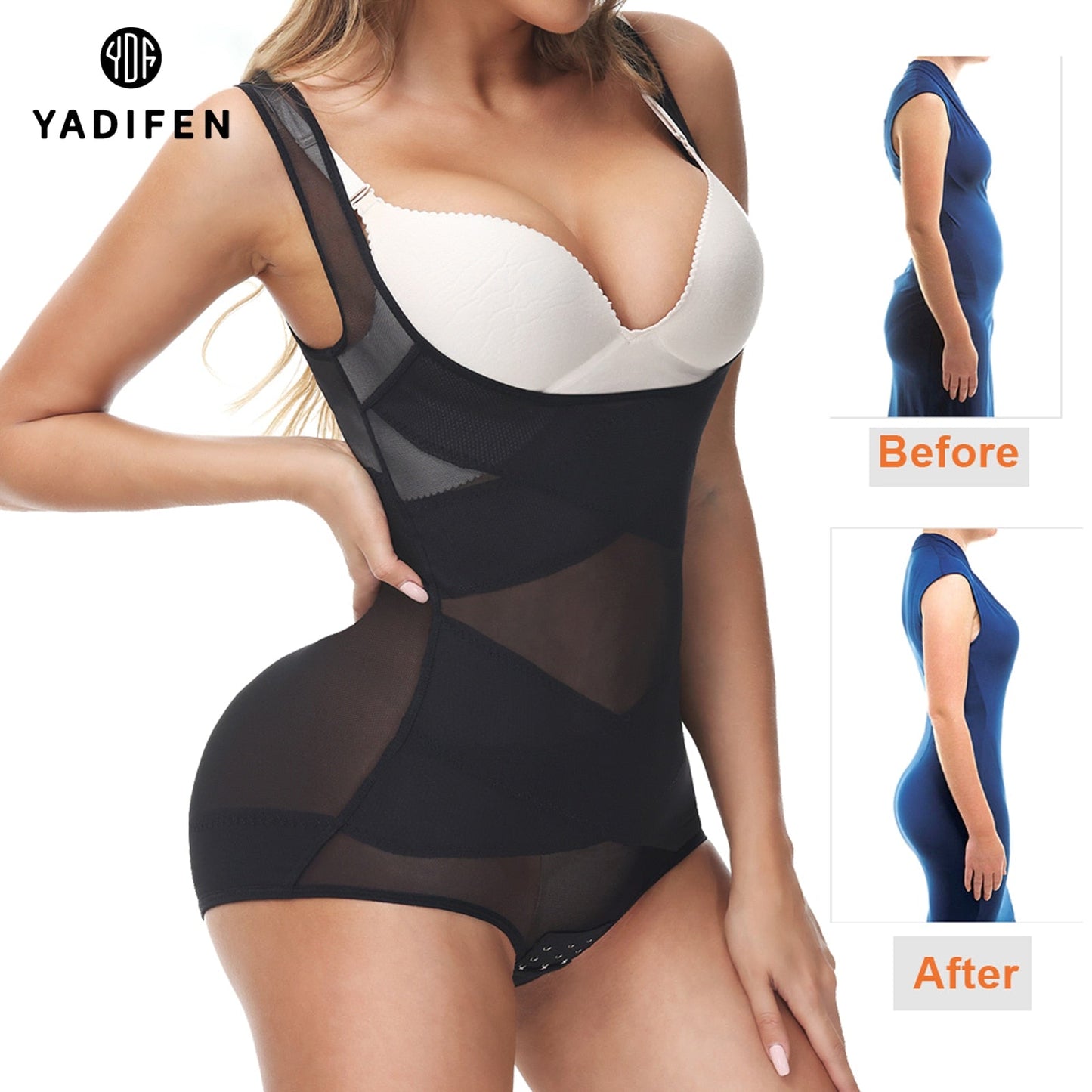 Women's Tummy Control Butt Lifter Bodysuit - Seamless Body Shaper Underwear