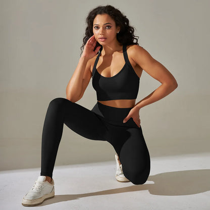 Women's Seamless Yoga/Fitness Bra and Leggings Set