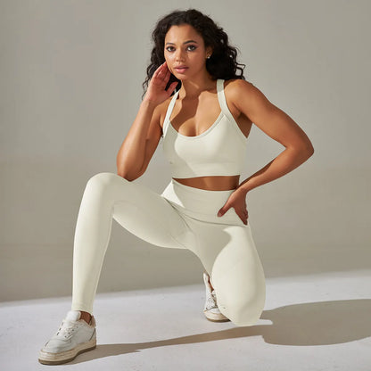 Women's Seamless Yoga/Fitness Bra and Leggings Set