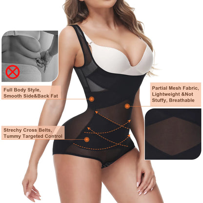 Women's Tummy Control Butt Lifter Bodysuit - Seamless Body Shaper Underwear