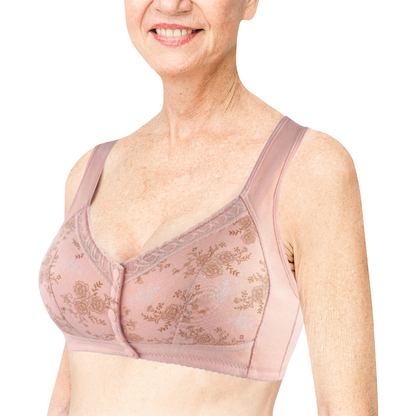 Rose Bra Wireless Front Button Bras For Seniors Plus Size For Women