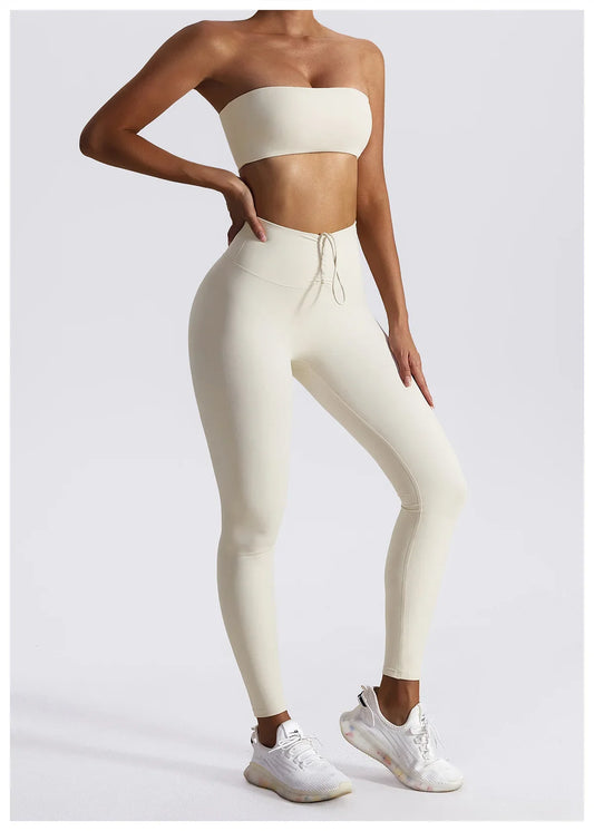 Strapless Sports Bra Leggings Women's Tracksuit