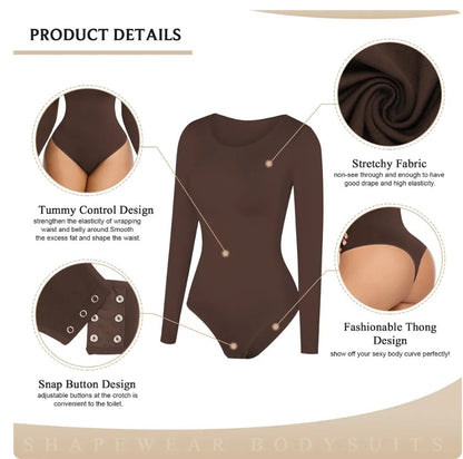 Long Sleeve Thong Bodysuit